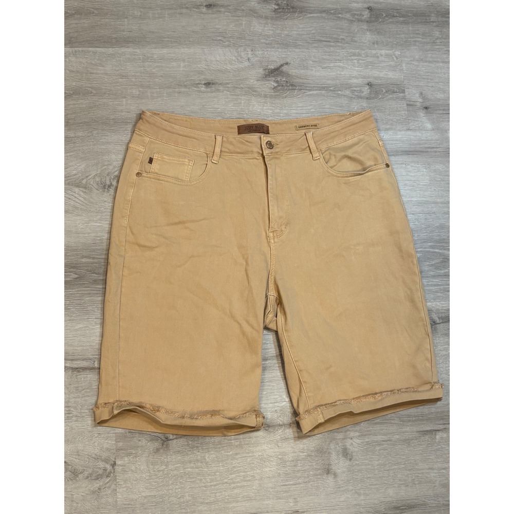 Judy Blue Bermuda Shorts Garment Dyed Frayed Hem‎ Casual Comfort 3XL